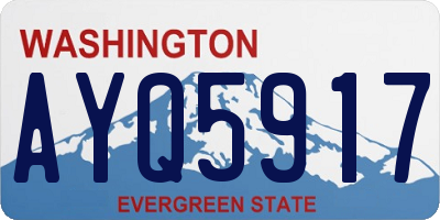 WA license plate AYQ5917
