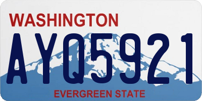 WA license plate AYQ5921