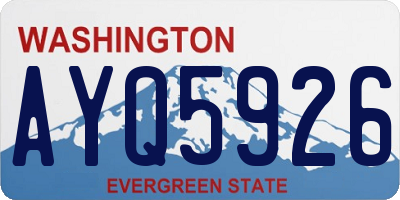 WA license plate AYQ5926
