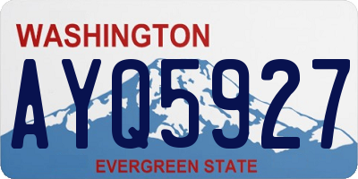 WA license plate AYQ5927