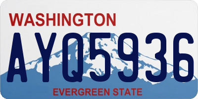 WA license plate AYQ5936