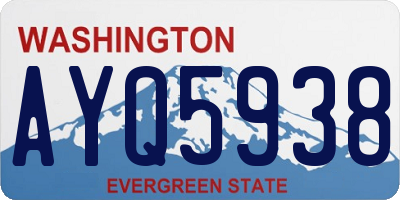 WA license plate AYQ5938