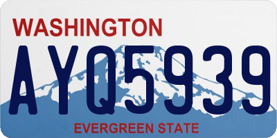 WA license plate AYQ5939