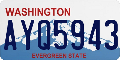WA license plate AYQ5943