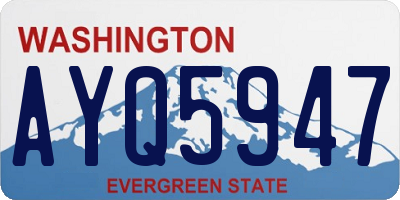WA license plate AYQ5947