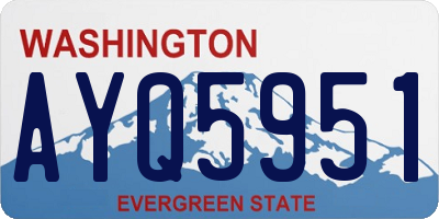 WA license plate AYQ5951