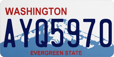 WA license plate AYQ5970