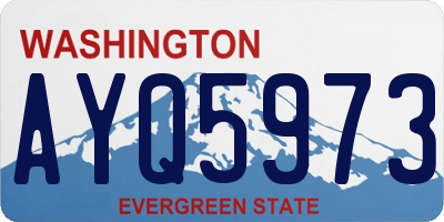 WA license plate AYQ5973