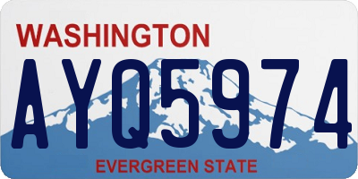 WA license plate AYQ5974