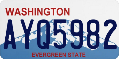 WA license plate AYQ5982