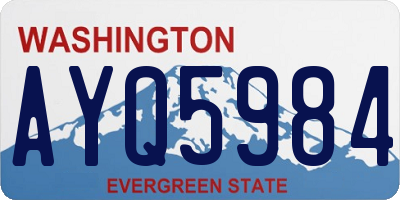 WA license plate AYQ5984