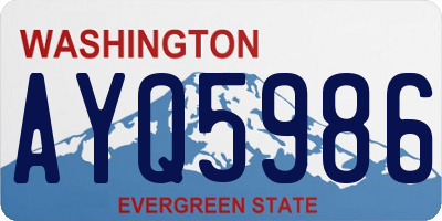 WA license plate AYQ5986