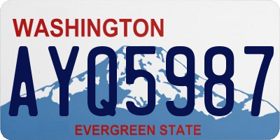WA license plate AYQ5987