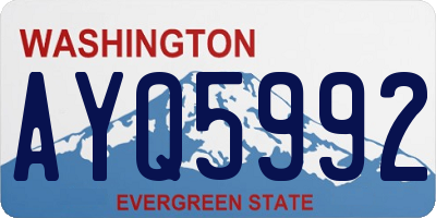 WA license plate AYQ5992