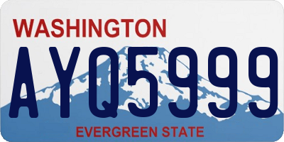 WA license plate AYQ5999