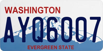 WA license plate AYQ6007