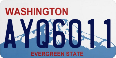 WA license plate AYQ6011