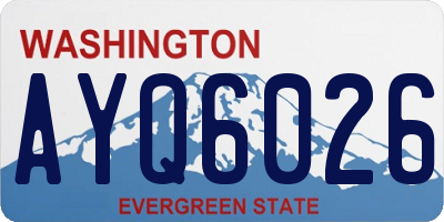 WA license plate AYQ6026