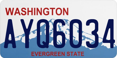 WA license plate AYQ6034