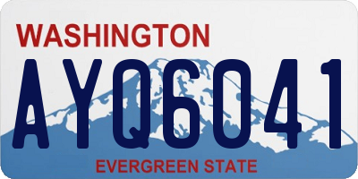 WA license plate AYQ6041