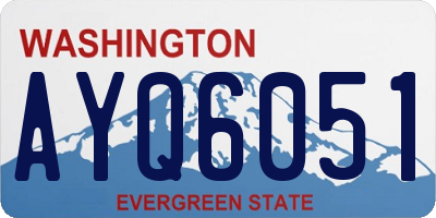 WA license plate AYQ6051