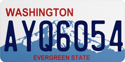 WA license plate AYQ6054