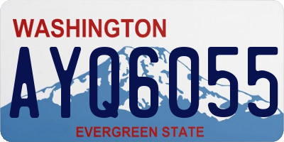 WA license plate AYQ6055