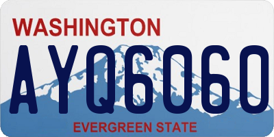 WA license plate AYQ6060