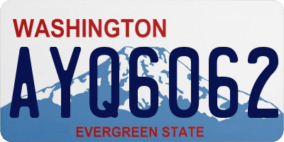 WA license plate AYQ6062