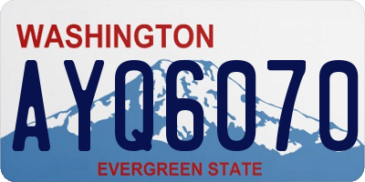 WA license plate AYQ6070