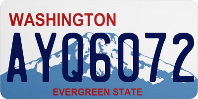 WA license plate AYQ6072