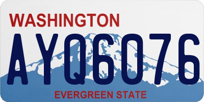 WA license plate AYQ6076