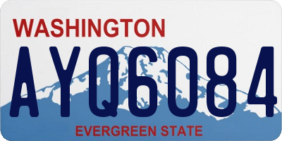 WA license plate AYQ6084