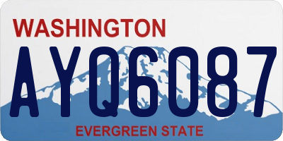 WA license plate AYQ6087