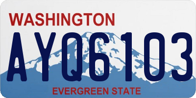 WA license plate AYQ6103