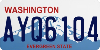 WA license plate AYQ6104
