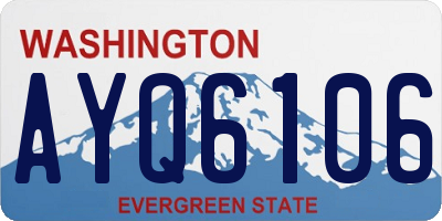 WA license plate AYQ6106