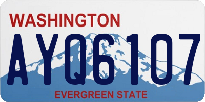 WA license plate AYQ6107
