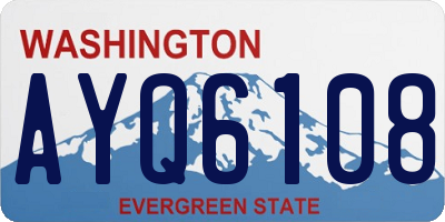 WA license plate AYQ6108