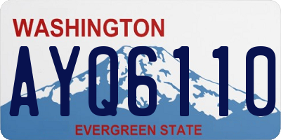WA license plate AYQ6110