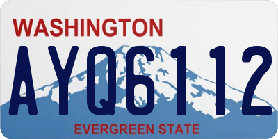 WA license plate AYQ6112