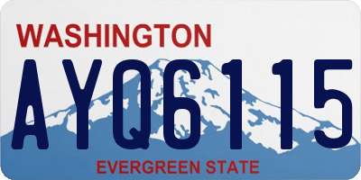 WA license plate AYQ6115