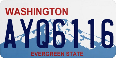 WA license plate AYQ6116
