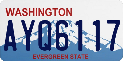 WA license plate AYQ6117