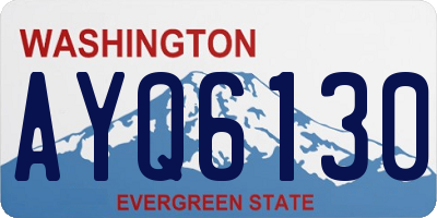 WA license plate AYQ6130