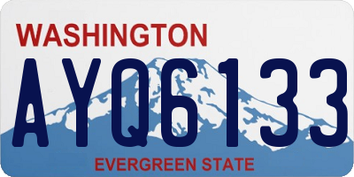 WA license plate AYQ6133