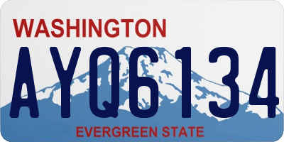 WA license plate AYQ6134