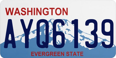WA license plate AYQ6139