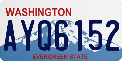 WA license plate AYQ6152