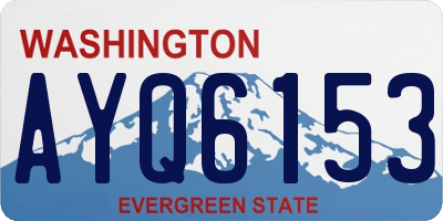WA license plate AYQ6153